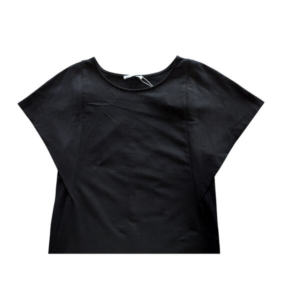 New Zara Women's Black Cotton Cap Sleeveless Pullover Mini Dress Size S - Picture 3 of 10